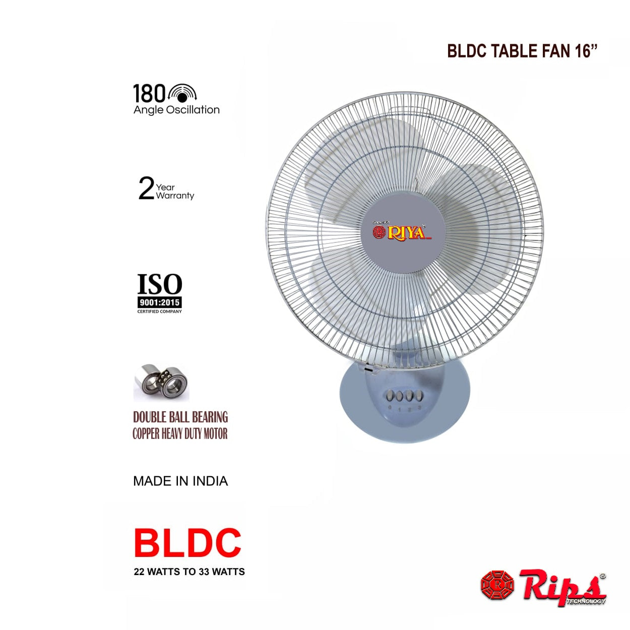 BLDC +AC  TABLE  FAN  16''/12"  High Speed / Semi Speed